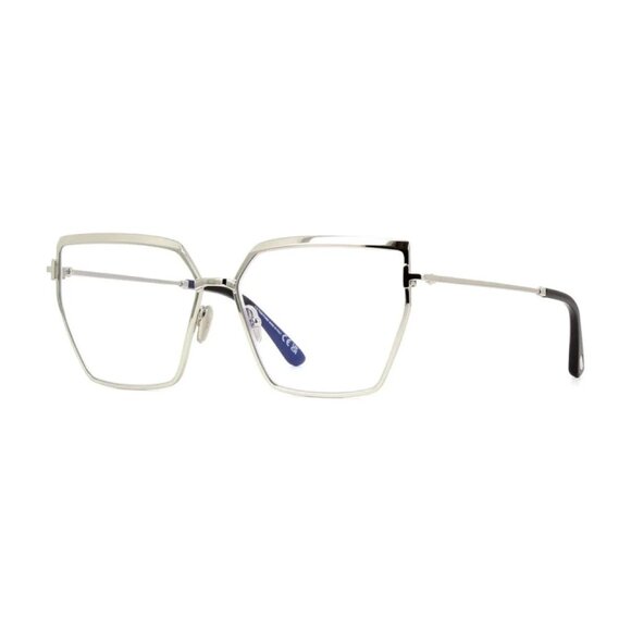 NEW TOM FORD FT5946-B/S 016 EYEGLASSES TF5946-B 016 SILVER WOMEN BUTTERFLY - Picture 1 of 3